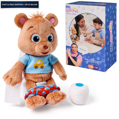 Ms. Rachel Potty Time with Bean, 11” Plush Teddy Bear One Size, Multicolor