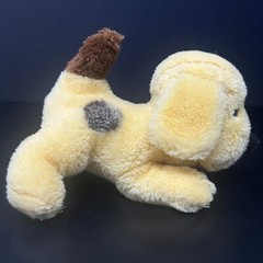 Vintage Spot the Dog Plush Small Yellow Stuffed Animal Toy Laying Down Sniff 7″