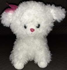 3x Aurora 12″ Chuckles Baby Chimpanzee + 10″ White Puppy Pink Bow + 11″ Labrador