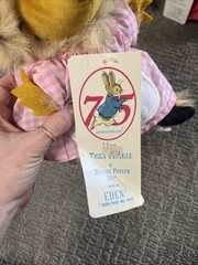 Beatrix Potter Easter Lot Eden Toys 70’s Peter Rabbit Benjamin Duck Tiggy Vtg