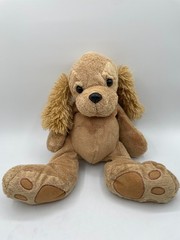 Chosun JC Penny Puppy Dog Cocker Spaniel Big Feet Floppy 13″ Plush Tan Brown