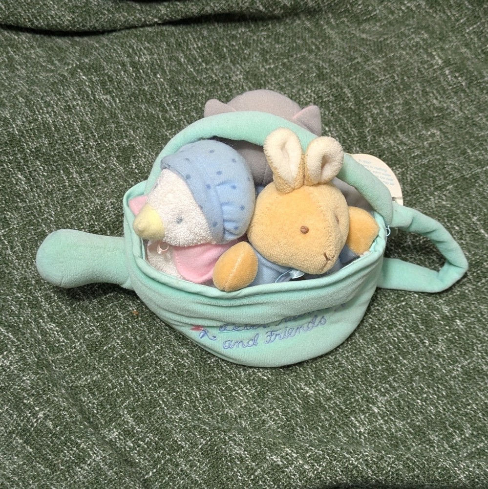EDEN Peter Rabbit & Friends Watering Can Plush Rattle Beatrix Potter