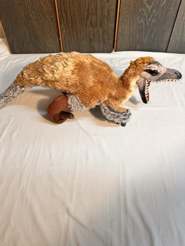Wild Republic Velociraptor Plush Toy Dinosaur Modified Hair