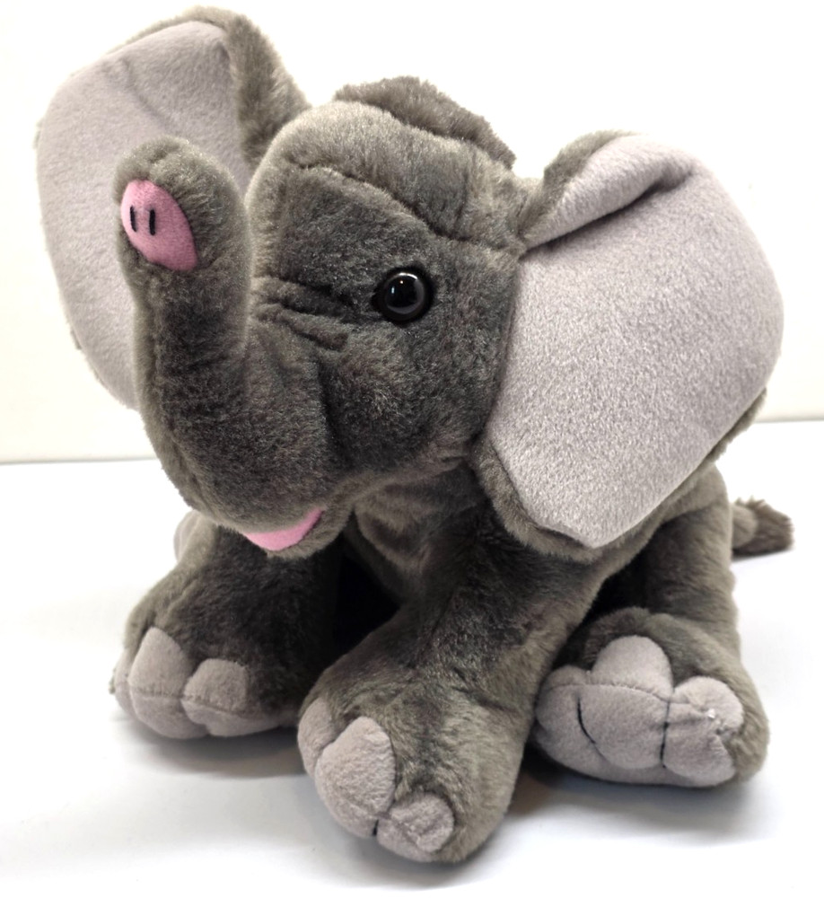 Wild Republic 2017 Happy Gray Elephant Plush Stuffed Animal 9″ K&M