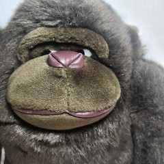 Vintage 1988 Dakin Tsuruya Plush Side Eye Gorilla 12″ X 12″ Brown Stuffed Toy