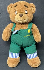 Eden Don Freeman CORDUROY BEAR 16″ Plush Green Overalls