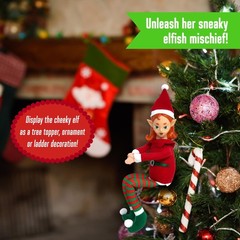 The Original Elf 12 Plush (Boy and Girl) Christmas Elf Doll Set – Poseable Shelf