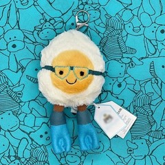 Jellycat Diving Egg Plush Keychain Cute Soft Stuffed Toy Bag Charm Gift Doll