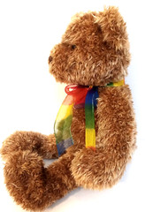 Gund Inc. Stuffed Animal Teddy Bear Brown 16 Inch Colorful Bow Ages 3 And Up