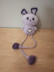 BUNNY RABBIT PLUSH TOY PP COTTON DURABLE PURPLE STRETCHABLE EARS DOLL (B51)
