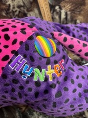 Lisa Frank Hunter Plush Rainbow Leopard Cheetah Stuffed Animal Large 24″ 1998