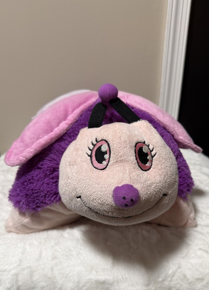 Pillow Pets 2010 Fluttery Butterfly Purple Pink 19″x17″ Plush Stuffed Animal Toy