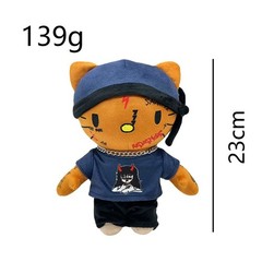 Hello Kitty As SKI MASK Rapper Plush Doll Soft Stuffed Figure Plush Toy Kid 23cm