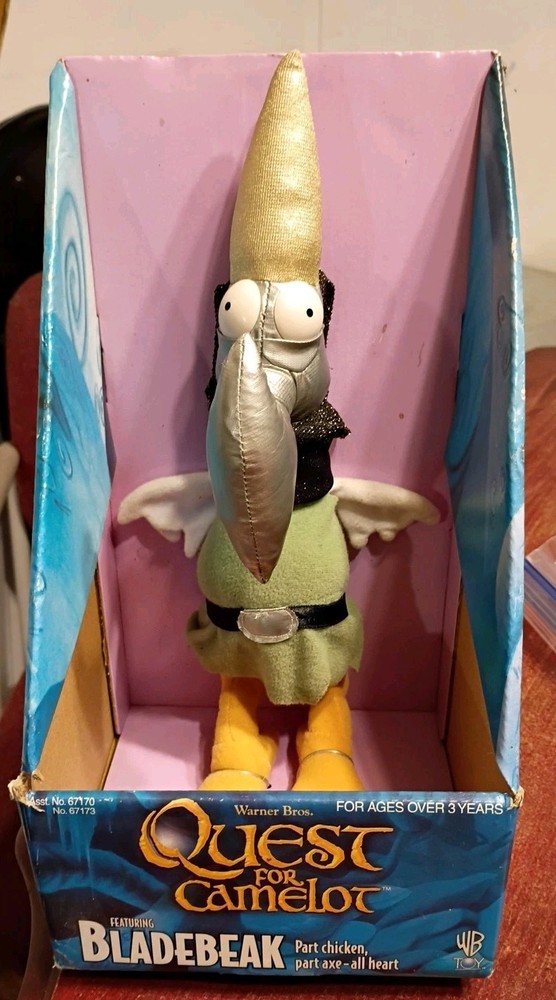 Hasbro 1997 Quest For Camelot Bladebeak Plush Toy Rare Vintage Collectible New