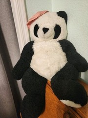 Vtg Mervyns FLOPPY FRIENDS 30” Panda With Hat Stuffed Plush RARE Made In Korea