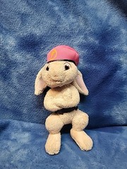 Hop The Movie Fluffy Rabbit Pink Beret & Belt Stuffed Animal 6″ Plush Rare