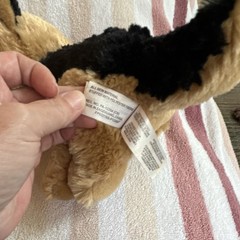Fiesta Small Dog Plush Stuffed Animal Brown, Black Back Fur. USA.