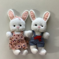 Vintage Gingham Bunny Rabbit Plush From Hallmark For Spring Easter Boy And Girl