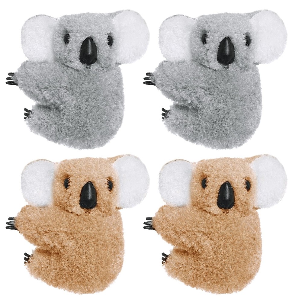 Haakong 4pcs Koala Clip Pencil 1 Count (Pack of 4), Grey and Khaki