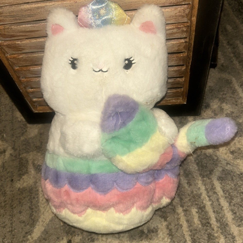 FAO Schwarz Glow Brights Meowmaid Kitty Cat Mermaid Plush with Lights and Sound