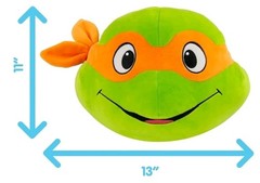 Tomy Club Mocchi Mocchi Teenage Mutant Ninja Turtles Michelangelo Head 13″ Plush