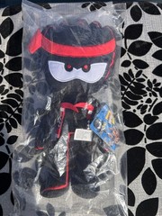 NEW With Tags Ninja Kidz Ashton Plush Kids Stuffed Animal Toy Black Red