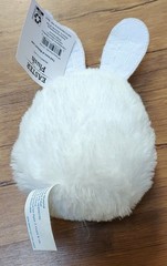 Way To Celebrate Easter Plush 7” BUNNY HEAD w/ Pink Glitter Ears White Oval Egg