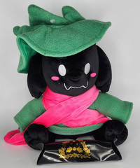 Deltarune Undertale Ralsei Plush Figure Removable Hat Scarf Glasses 12″ Official