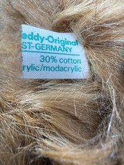 Vintage Hermann Teddy Original Bear Plush Small Brown Chain West Germany Tags