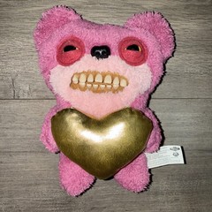 Fuggler Gold Edition Fuggs Pink Teddy Bear Nightmare Plush 9”