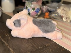 Aurora Pig Plush Stuffed Animal Pink Gray Small 6-14 in Ages 3+ 3-4 4-7 Years