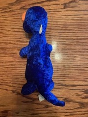 Plush Dinosaur 10 Inches Orange and Blue