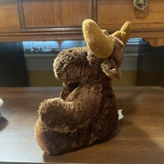 Vintage Stuffed Animal Moose 2001 Princess Soft Toys Inc. Toys with sweater