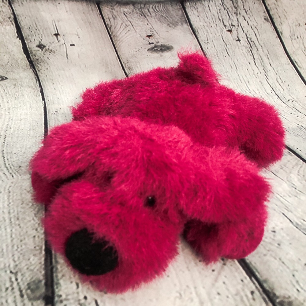 Applause Puppy Dog Plush Franny Fuchsia Pink Purple Black Nose Glitter Surprise