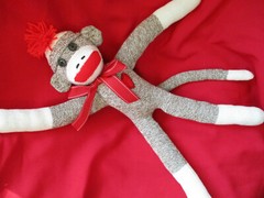 Sock Monkey Large Handmade