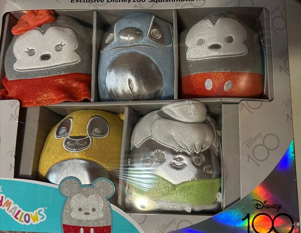 Disney 100 Squishmallows Mickey And Friends 5 Pack Plush New In Box