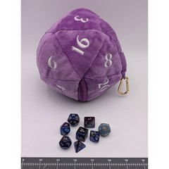 Ultra Pro Plush Dice Bag Purple Stuffed Toy with Polyhedral Dice