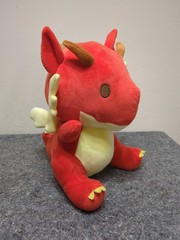 NWT Fukuya RED Dragon BIG Plush 14″ Tall x 10″ @ Feet Stuffed Animal NEW