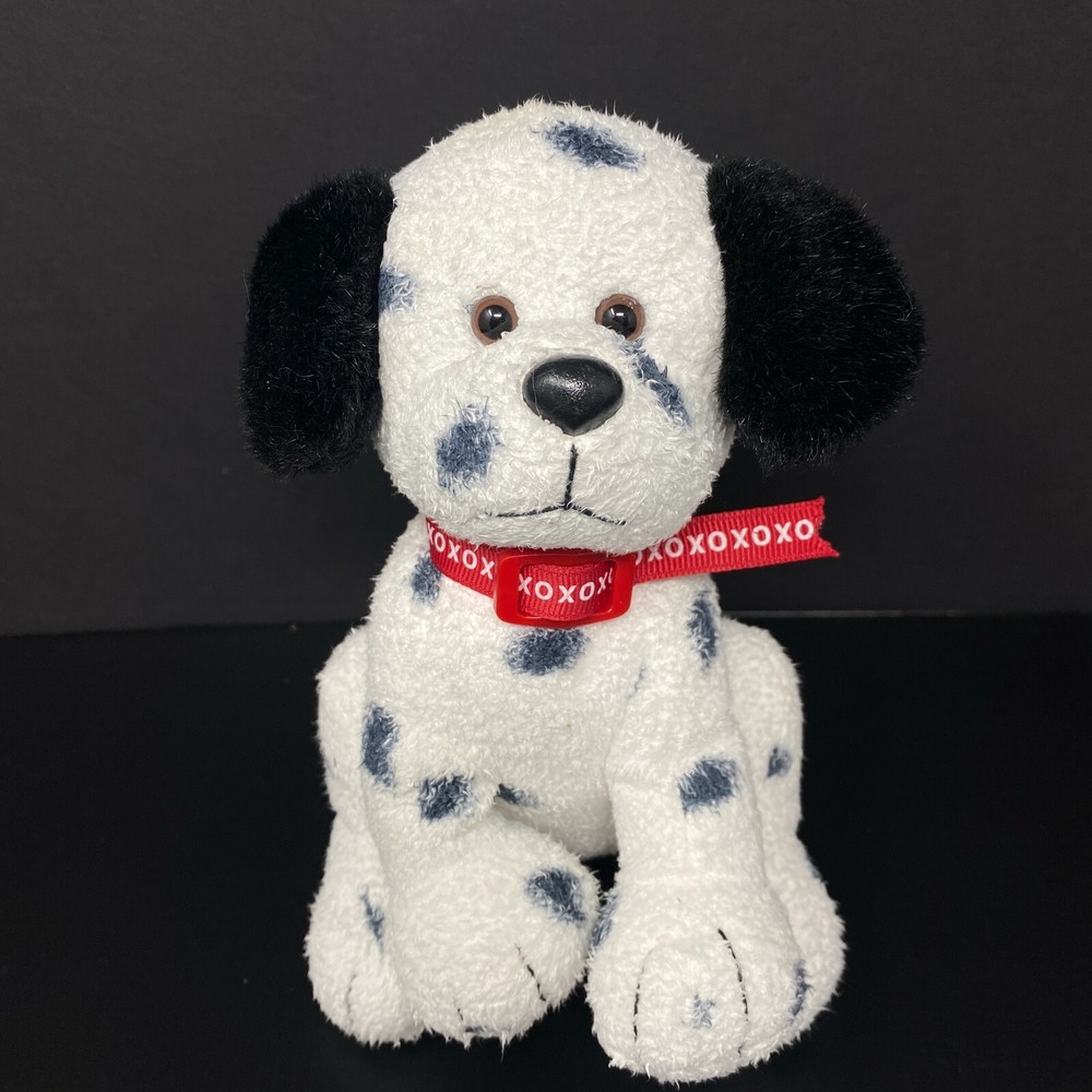 Target White Black Dalmatian Dog Plush Red XO Collar Stuffed Animal Valentine