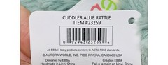 Ebba Cuddlers 7″ Allie Alligator Rattle Baby Stuffed Animal Plush New