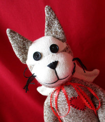 Sock Monkey Large Flying Winged Cat Griffin