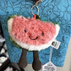 Jellycat Inspired Watermelon Plush Bag Charm Keychain BNWT 2026