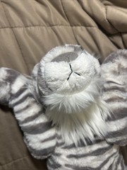 Jellycat Sacha Snow Tiger Really Big Grey White Plush NWT