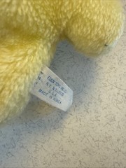 Vintage Eden Pastel Yellow Clown Plush Stuffed Animal Bell Rattle Sleeping Hat