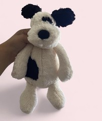 Jellycat 12” Bashful Black and White Cream Dog