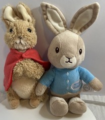 2021 Plush Peter Rabbit (FW&Co) and 2018 Flopsy (GUND)