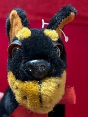 Vintage Plush Appeal LLC Stuffed Doberman Sitting Dog Free Shipping