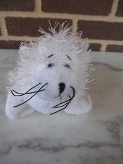 Ganz Webkinz Seal 9″ Long Plush Beanie HM 023 White Hairy -Black Whiskers