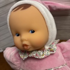 Corolle Baby Plush Baby Doll Soft Body Vinyl Face Pink Velour Pajamas A-16