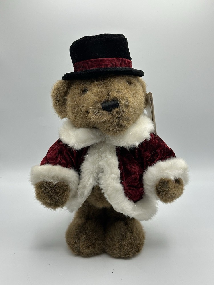 Dan Dee Teddy Bear Animated Singing Christmas Vintage Top Hat Mouth Doesnt Move
